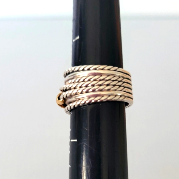 David Yurman Two-Tone Double X Crossover Ring, Price is firm. - Picture 7 of 10